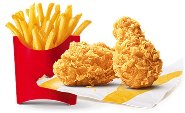 麦当劳麦辣鸡翅2块薯条中